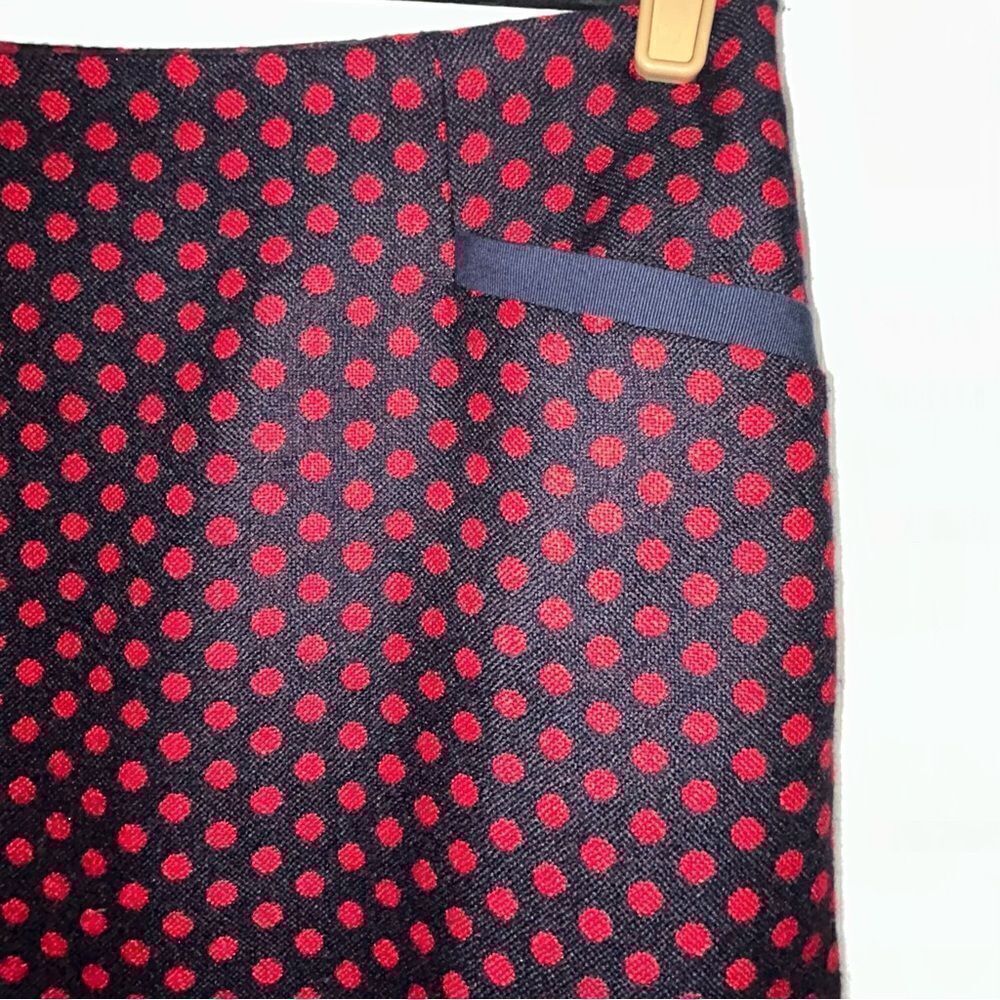 Talbots Polka Dot Print Wool Blend Pencil Skirt - Picture 2 of 5